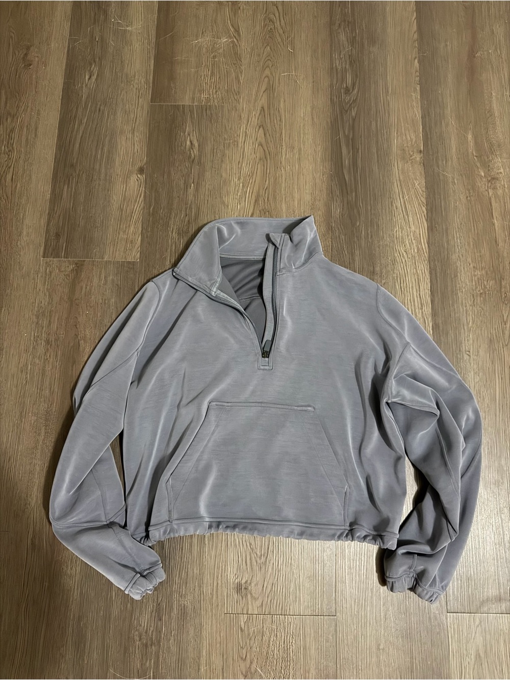 Lululemon brushed softstreme grey half zip 8